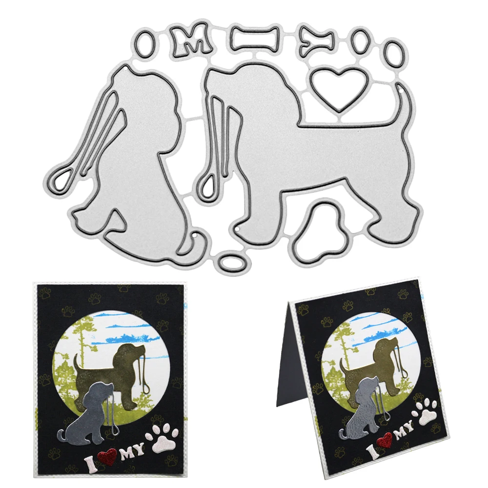 

Cutting Dies Frame Embossing Craft Decor Stencils Cute Dog Metal Cutting Dies DIY Scrapbooking Album Stamp Paper Card