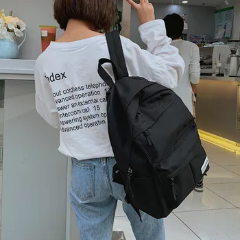 

Bagpack Female Ladies School Backpack Couple Schoolbag Travel Hiking Bag Solid Backpack Collection Luminous Bag 2020