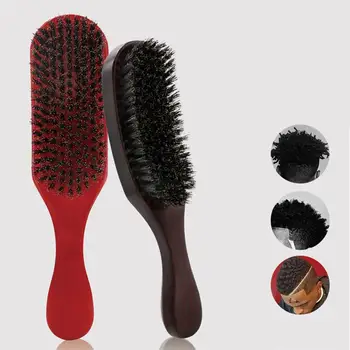 

Natural Bristles Wave Hair Brush Beard Combs Beech Texture Anti-Static Head Massage Hair Comb Hair Care Hair Drying Styling Tool