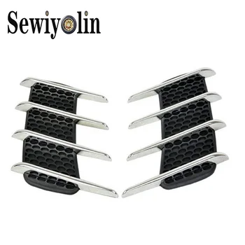 

For Qashqai j10 CX-5 Chromium Styling Car Accessories Air Flow Intake Vent Side Fender Sticker False Vent Decoration