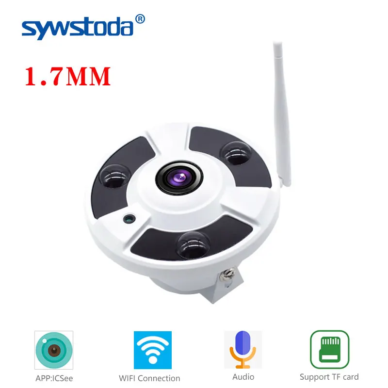 HD Wifi ip камера аудио ONVIF P2P CCTV Ai обнаружение внутренняя Беспроводная рыбий глаз 180