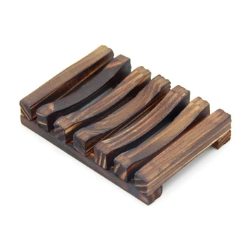 

3 Piece Soap Dish Holder Bathroom Wooden Soap Case Sink Deck Bathtub Shower Dish Natural Wooden Holder for Soap