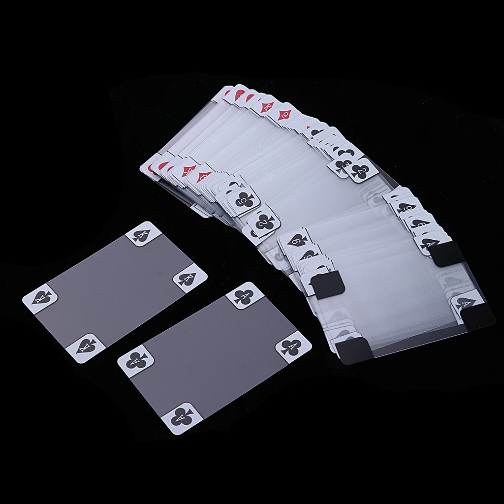 

1 Set Poker Game PVC Waterproof Clear Playing Cards High Quality Unique Style Pocker Cards