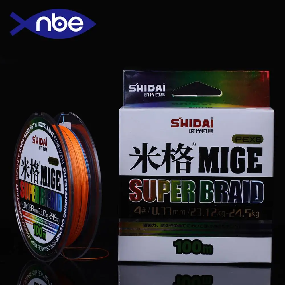 

MIGE 8 PE Fishing line Strong 100m 8 Strand Weaves PE Braided Fishing Line Multifilament 15LB 20LB 25LB 30LB 40LB 80LB