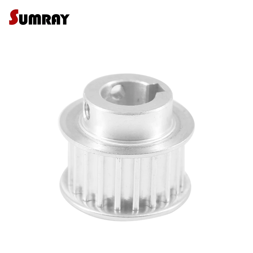 5M 19T Keyway Tooth Belt Pulley 8/10/12/14/15mm Bore Keyway Diameter 3