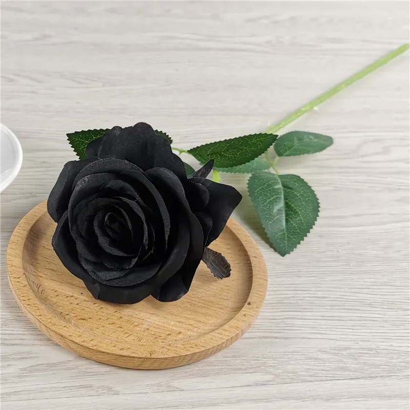 Flor artificial de rosas negras com ramos solteiros, flor de dente de leão,  decoração para casa, dia das bruxas, natal e festa, simulação de flores de  seda - AliExpress Casa e Jardim