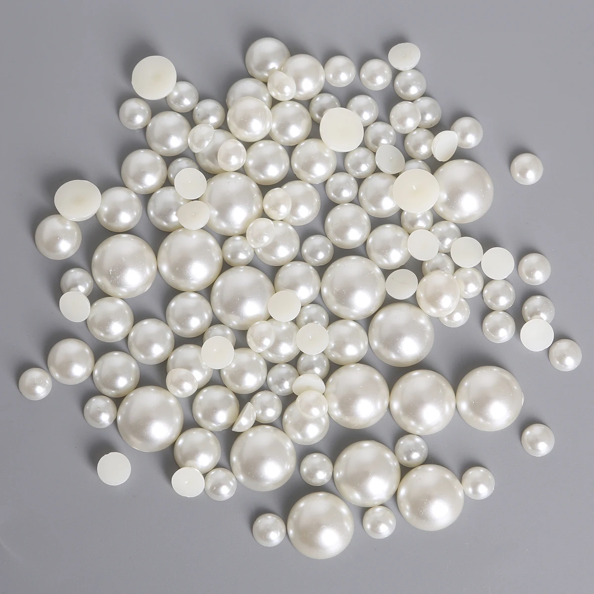 50-1000 개/몫 1.5-14MM 멀티 컬러 ABS 모조 진주 비즈 네일 아트 DIY 공예 스크랩북 장식에 대 한 Flatback 비즈