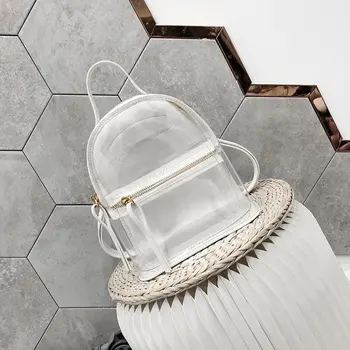 

Summer Transparent Women's Backpack Korean Version 2020 New Fashion Jelly Bag Mini Women Backpack