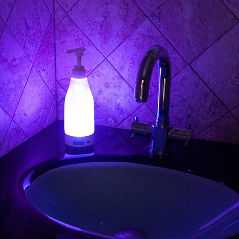 Soap Brite Led Glowing Liquid Soap Bottle Hand Sanitizer Dispenser Sensor Soap Dispenser Night Light Portable Soap Dispenser