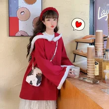 

Anbenser Lolita Coat Women Loose Peter Pan Collar Coat Autumn Thin Jacket Kawaii Clothing Outerwear Ladies Overcoat 2021 Y2k