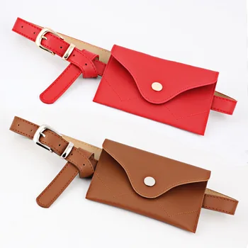 

Belt with Pocket quare buckle retro Women Leather Belt Girl Imitation leather Vintage Waist Bags Ladies Fashion Waistband