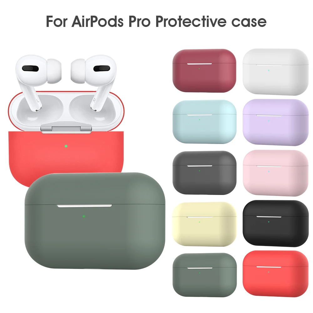 Силиконовый чехол для наушников Apple Airpods Pro ударопрочный 2019 Bluetooth гарнитуры