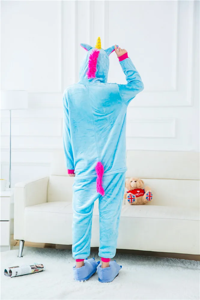 Единорог, Onesie, пижамы для взрослых, женские пижамы, пижама, единорог, зимняя одежда для сна, цельный комбинезон для взрослых