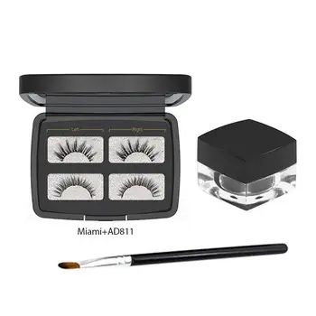 

Glue-Free Magnetic Eyelashes Eyeliner Kit 2 Pairs 5pcs Strong Magnets Eye Lashes Magnetic Eye Liner Set