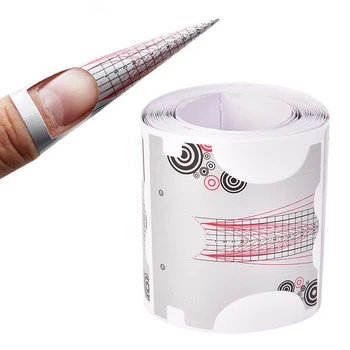 

100pcs Self-adhesive Nail Forms For Acrylic UV Gel Tip Nails Extension Guide French DIY Tools Nail Forms Stickers