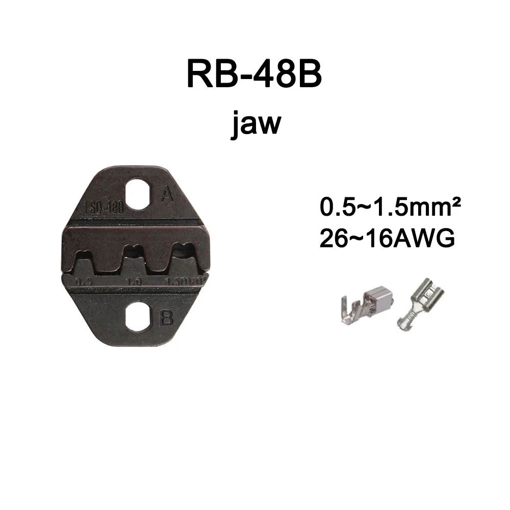 LUBAN мини европ стиль обжимной инструмент обжимные плоскогубцы штампы наборы для RB серии RB28B RB48B RB16WF RB06WF RB03H RB02 челюсти - Цвет: RB-48B