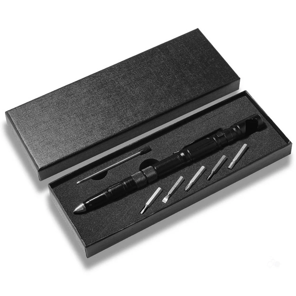 

Multifunctional Defence Personal Tactical Pen Self Defense Pen Tool Tungsten steel Head Anti-skid Portable Screwdriver Head