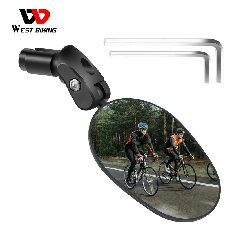 

WEST BIKING Wide Angle Bike Rearview Mirror 360 Rotation Adjustable Bicycle Handlebar Mirror MTB Road Cycling Rear View Mirror