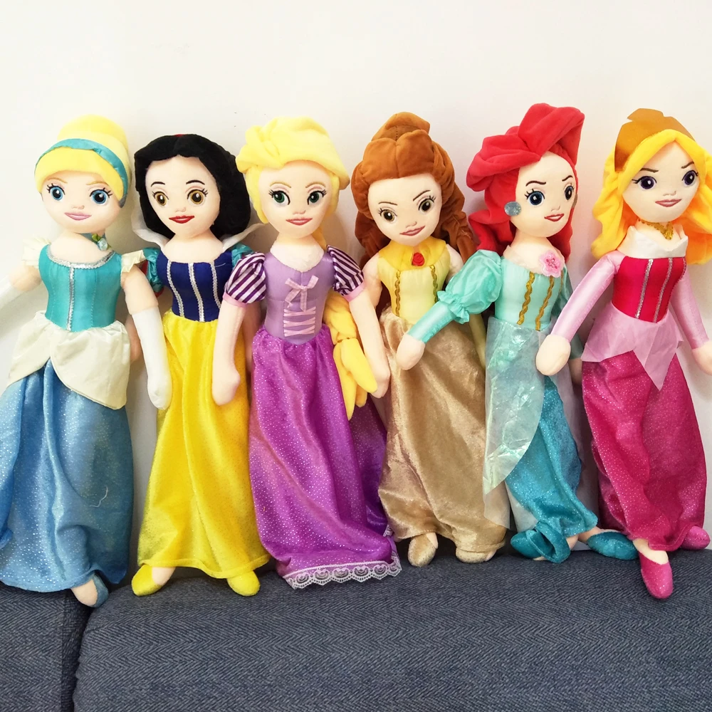 

BOLAFYNIA Children plush stuffed toy Seven princess doll Snow White Cinderella baby kids plush toy for Christmas birthday gift