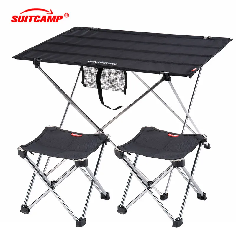 

Camping Table Collapsible Lightweight Aluminum Portable Roll Up Outdoor Folding Patio Metal Foldable Picnic Table