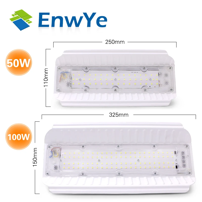 EnwYe светодиодный 50 Вт 100 Вт Водонепроницаемый йод вольфрамовый свет холодный белый AC 220 В 240 В Светодиодный прожектор освещение строительной площадки
