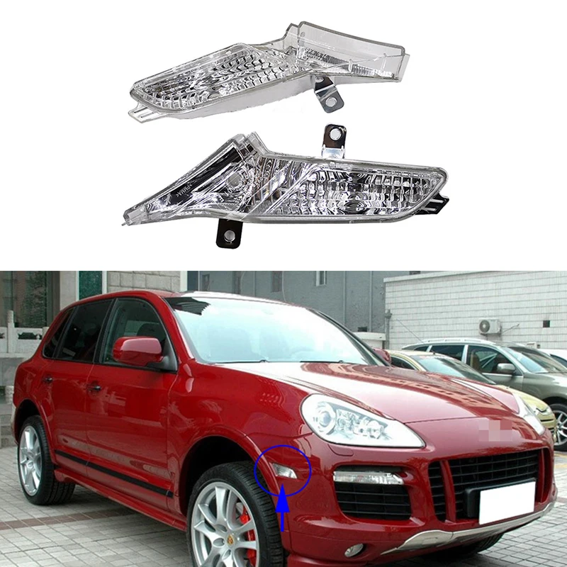 

Auto Front Fender Mounted Side Marker Corner Leaf Plate Light For Porsche Cayenne 2007 2008 2009 2010 7L5949101F 7L5949102F