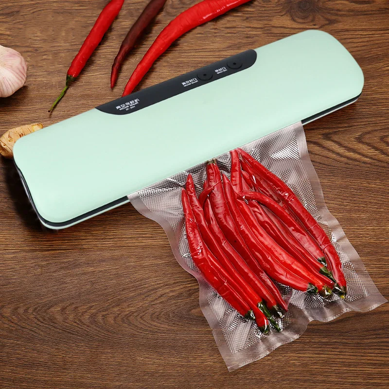 Sellador de alimentos al vacío automático, 220V/110V, comercial, sellador del vacío de la comida del hogar, máquina de envasado de cocina, incluye 10 Uds. De bolsas