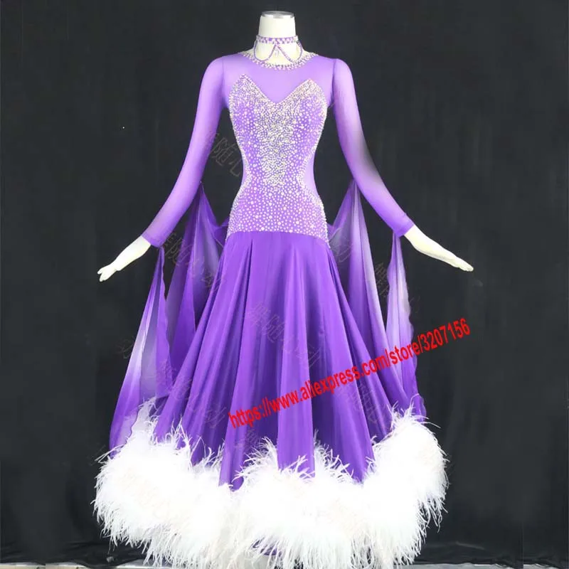 Фиолетовое танцевальное платье для конкурса бальных танцев, Одежда для танцев, бальные платья для вальса, бальные платья для танцев красного цвета, Royalbule