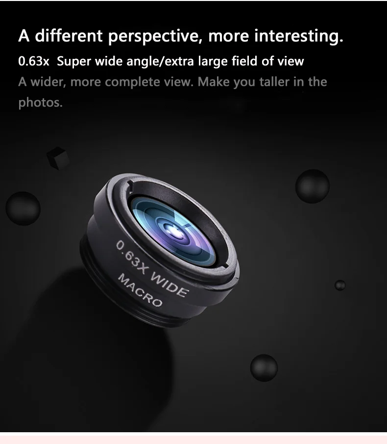 with wide angle and macro lens