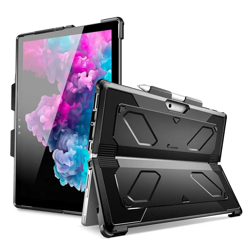 

For Microsoft Surface Pro 7 (2019) / Pro 6 (2018) /Pro 5 / Pro 4 i-Blason Armorbox Heavy Duty Dual Layer Case With Pencil Holder