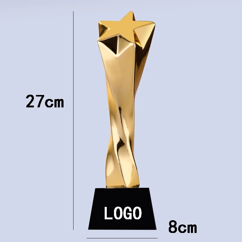 

Trophy Custom Made Outstanding Staff Five-pointed Star Thumb Lettering Medal Production Annual Conference Awards Crystal Trophy
