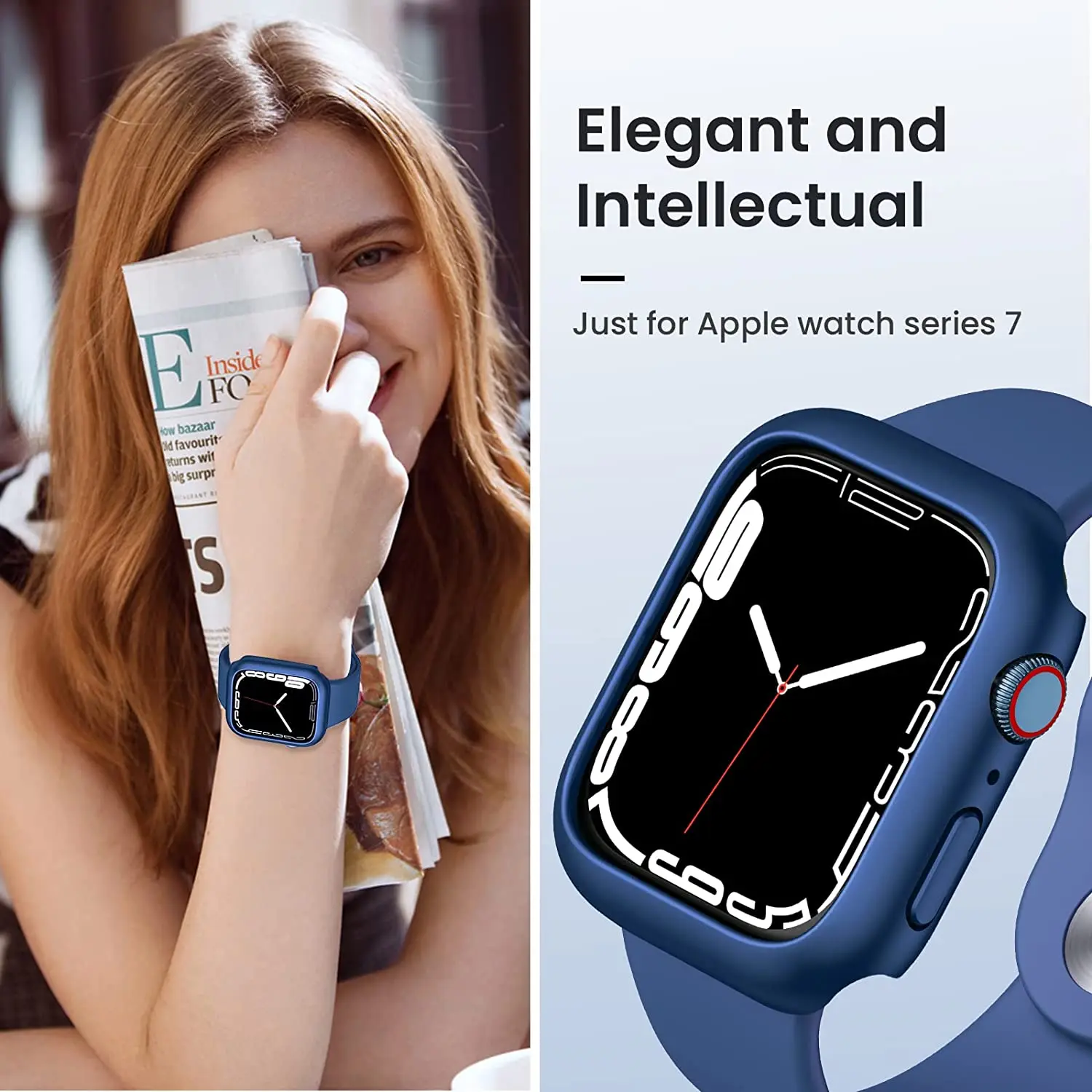 Cover for Apple Watch  45mm 41mm  44mm  40mm 42mm 38mm Shock-Proof Resist Bumper Protective Case for iWatch SE 7 6 5 4 3 2 1