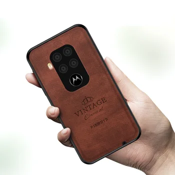 Перейти на Алиэкспресс и купить Чехол для MOTO ONE power Vision ZOOM pro Macro P30 P40 P50 note Play, Винтажный чехол для ПК + ТПУ + кожаный жесткий чехол