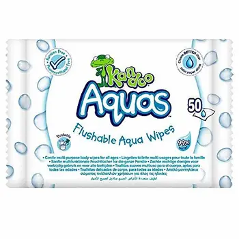 

KANDOO AQUAS toallitas hÃºmedas 99% agua 50 uds