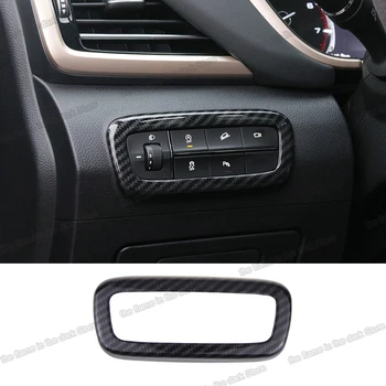 

Lsrtw2017 for Trumpchi Gs5 Car Headlight Switch Frame Trims Interior Accessories Chrome 2019 2020 Carbon Fiber gac