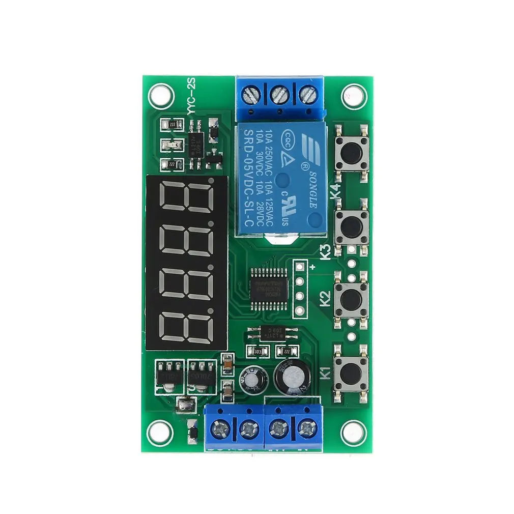 DC 5 В 5A регулируемый светодиодный дисплей задержки релейный модуль задержка выключения таймер задержки переключения платы PCB YYC-2S