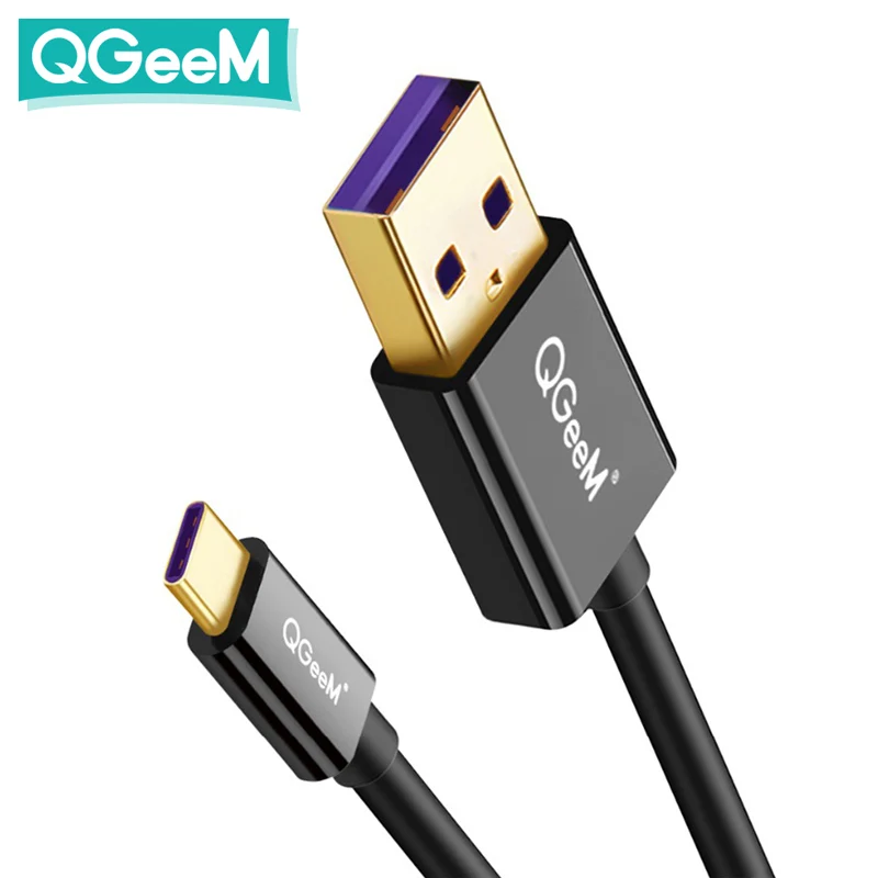 QGeeM USB A к C кабель для синхронизации данных Шнур Macbook Samsung Galaxy S8 Oneplus Huawei Mate 10 Type c