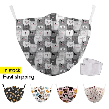 

Washable Mouth Mask Reusable Face Anti Mask PM2.5 Dust Mask with 2pcs Activated Carbon Filter