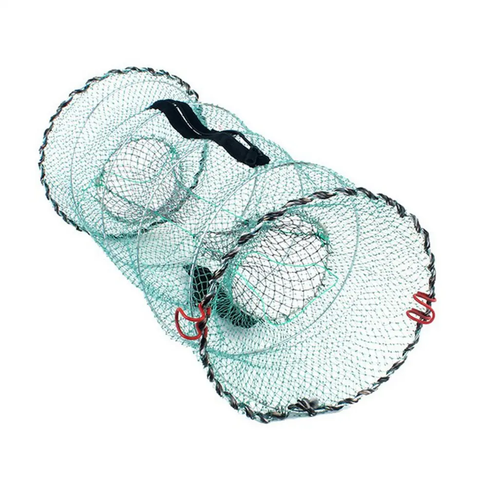 

Rugged And Flexible Encryption Mesh Nylon Mesh Net Round Folding Shrimp Fishing Catch Fish Cage Tools Fishing Tackle Trumpet
