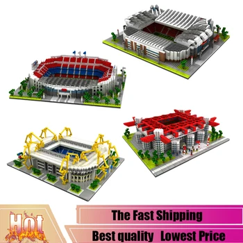 

Mini Blocks Toy Old Trafford Football Field Model Small Building Blocks Challenge Architecture Kids Toys for Children Educationa