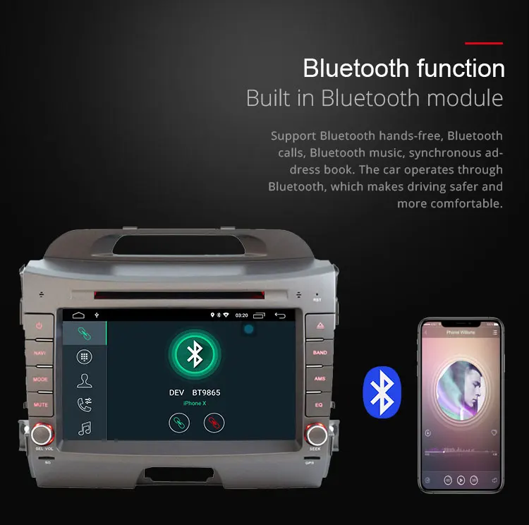 Cheap TOPBSNA Android 9.0 Car DVD Player for Kia sportage 2010 2011 2012 2013 2014 2015 GPS Navigation 2 din Car Radio Stereo WIFI RDS 6