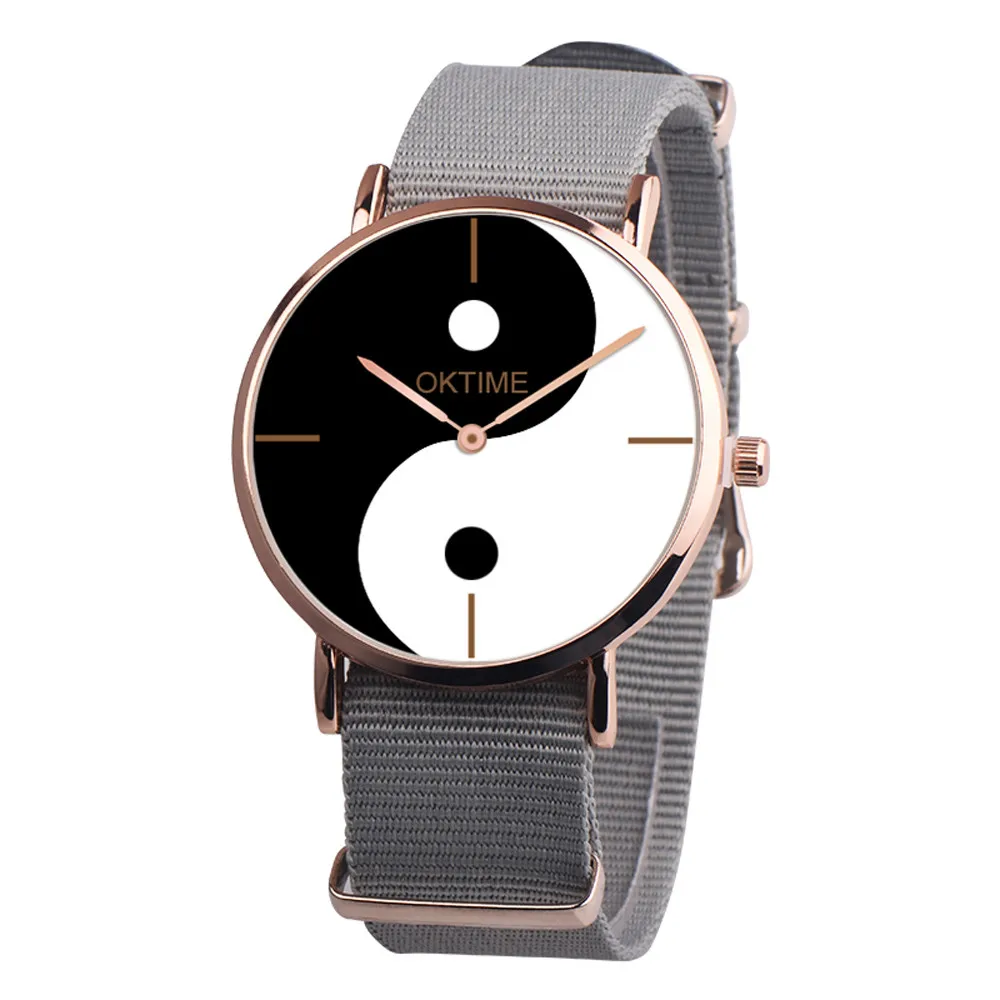 Jual Womens Eight Diagram Tactics Casual Canvas Leather Analog Quartz Watch Casual Watch Reloj Mujer Horloges Lucky Elephant