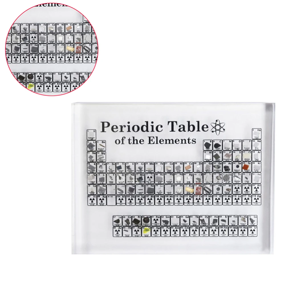 

Periodic Table Display With Real Elements Acrylic Periodic Table Display Kids Teaching School Day Teacher's Day Birthday Gifts