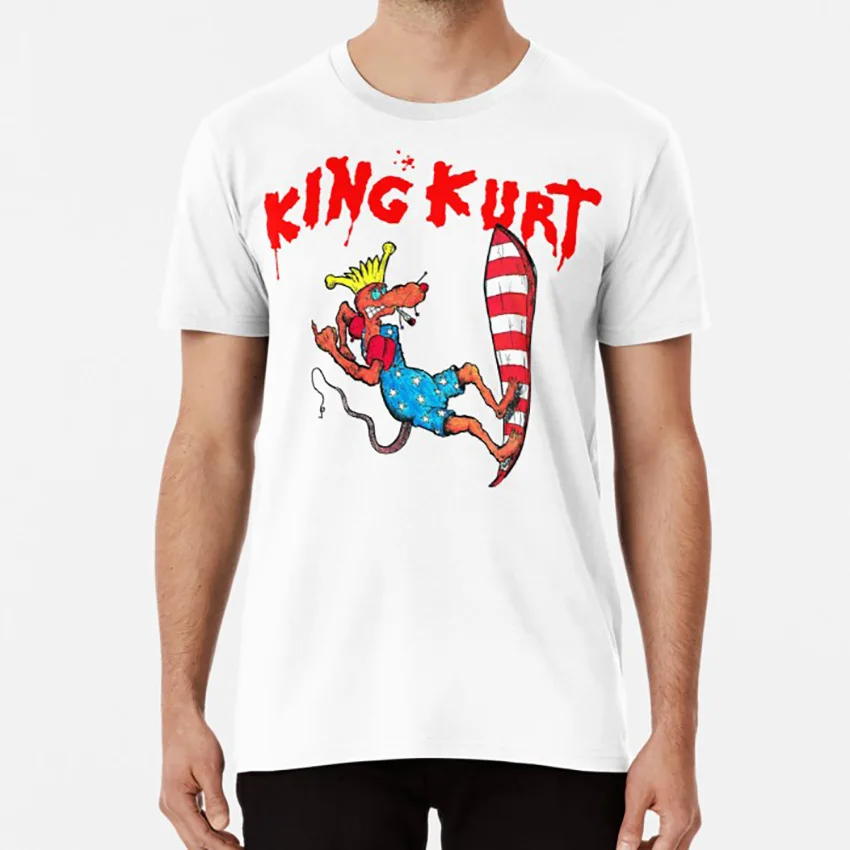 

Surfing Kurt T shirt king kurt psychobilly punk new wave 1980s elivis meteors stray cats guana batz