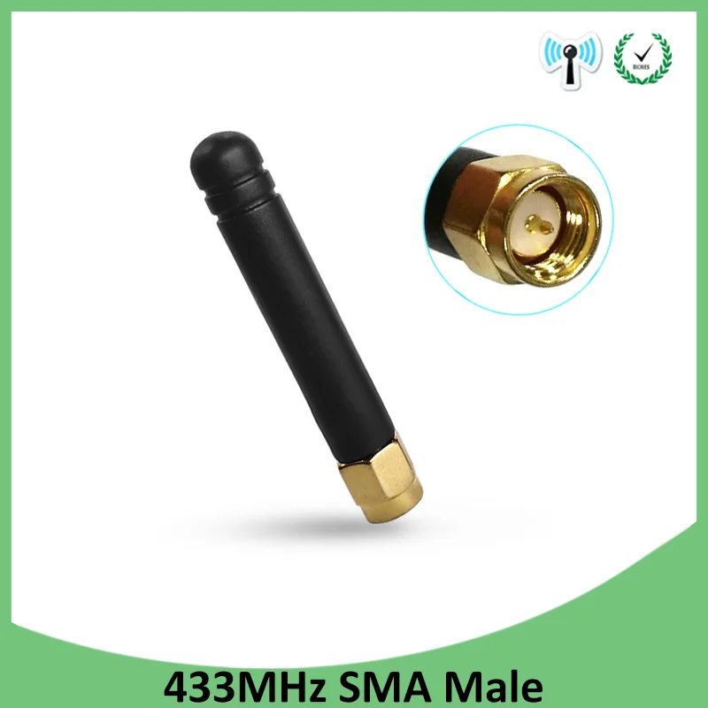 

5pcs 433MHz Antenna 3dbi SMA Male Connector Plug 433 MHz Directional Antena Small Size Waterproof Antenne for Lorawan watermeter