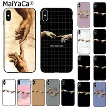 

Funny Hand The Creation David Finger Art Aesthetic Phone Case for iphone 13 12pro max 11pro XS MAX 8 7 6 6S Plus X 5S SE XR