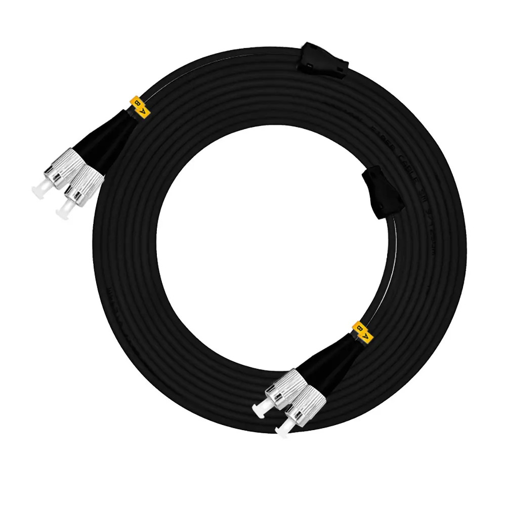

49FT Outdoor Armored 15Meters FC-FC FC/UPC DUPLEX 9/125 Singlemode Fiber Optic Cable Patch Cord Jumper FC/PC-FC/PC FC TO FC
