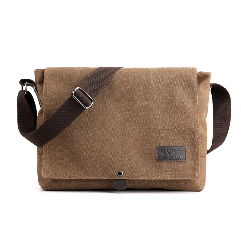 

2019 Vintage Canvas Casual&Business Men's Messenger Bag CrossBody Shoulder Bags Flap Satchel A4 Flie Pack For Laptop Computer