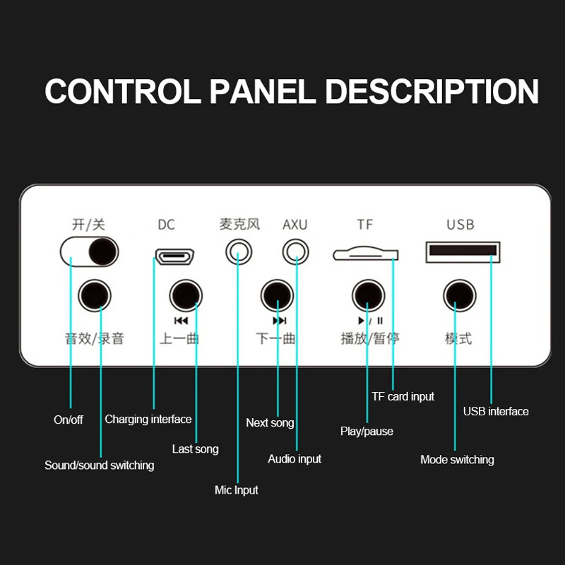 Newsmine A113 Outdoor Speaker Bluetooth Remote Controller Wireless Portable Square Dual Microphone