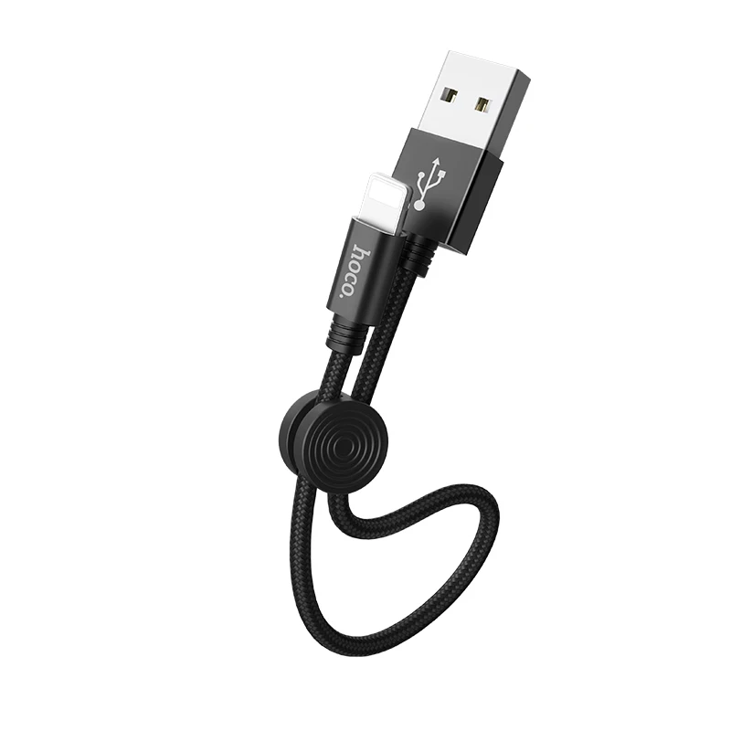 black HOCO X35 кабель для iPhone 11 XR X XS Max 7 8 6 Plus Портативный Выдвижной USB кабель для зарядки iPhone - Цвет: black